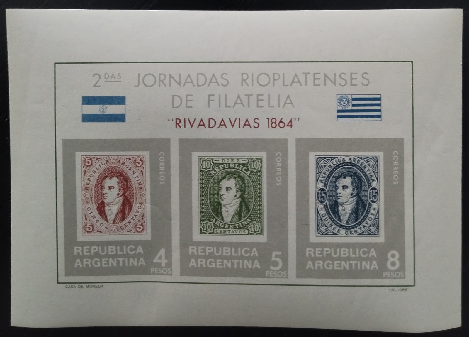 Argentina 1966 Podpora filatelie, Známky