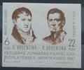 Argentina 1967 Výstava známek Buenos Aires, vady lepu