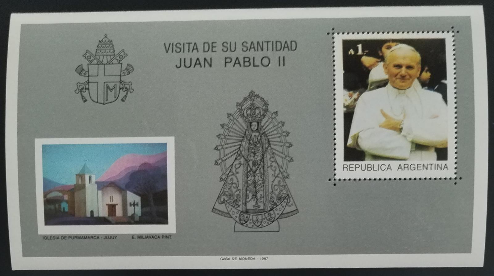 Argentina 1987 Návštěva papeže Jana Pavla II.