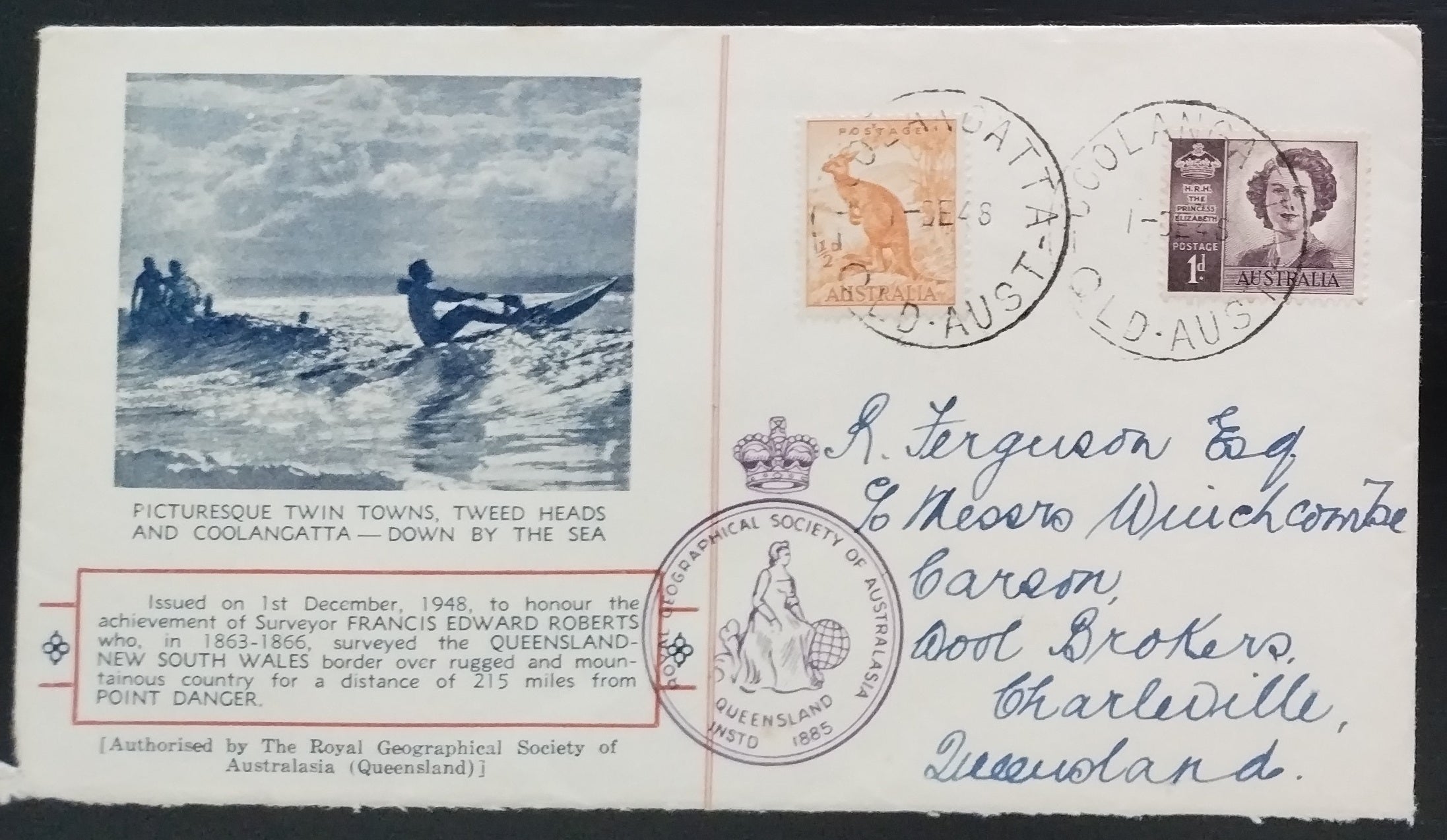 Austrálie 1948 Výročí objevitele