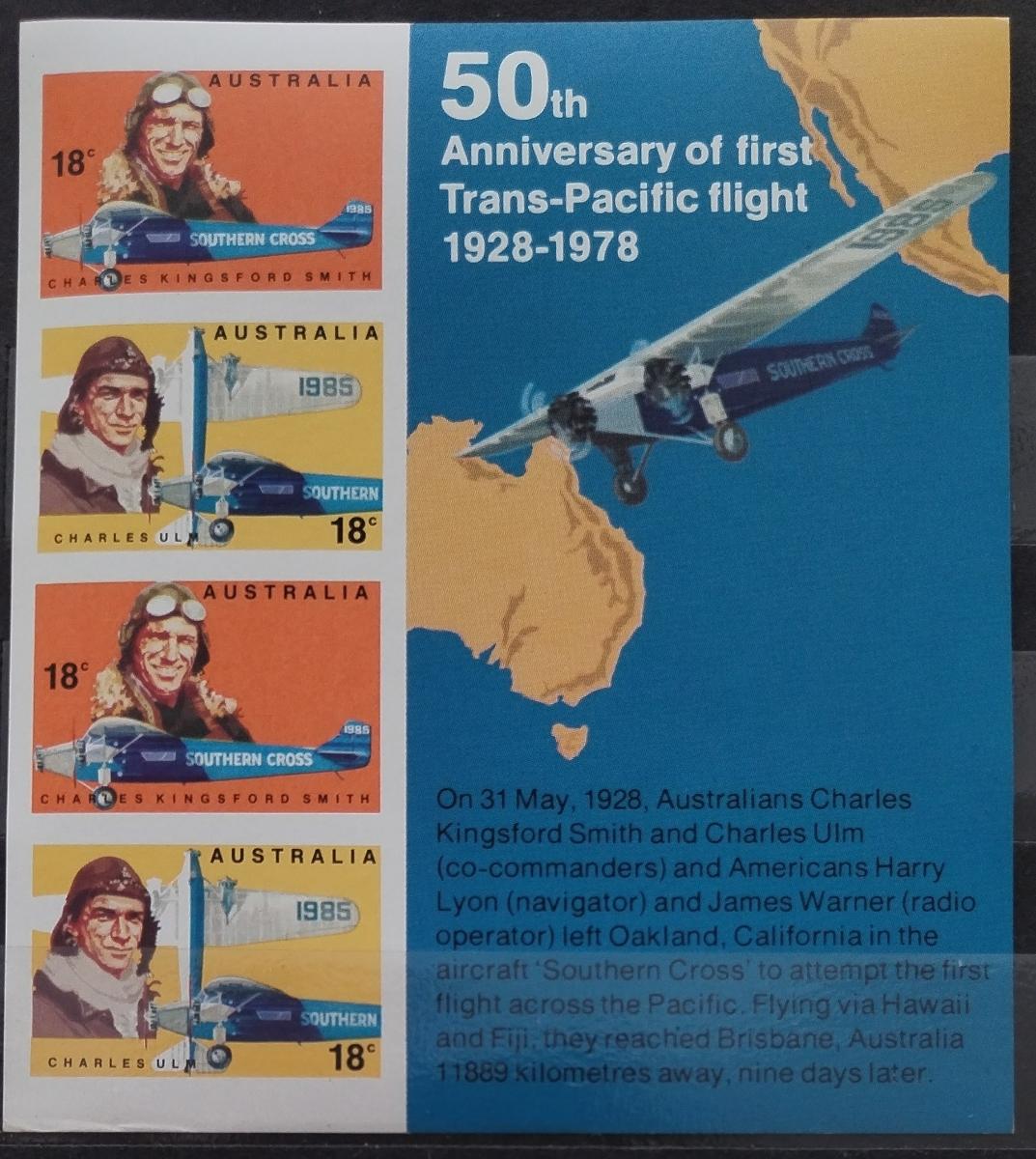 Austrálie 1978 Výročí prvního pacifického letu, Letadla