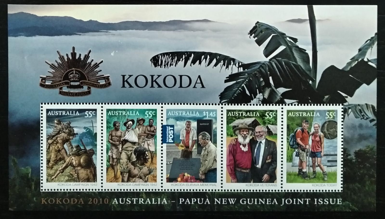 Austrálie 2010 Společné vydání s Papuou, Kokoda a domorodci