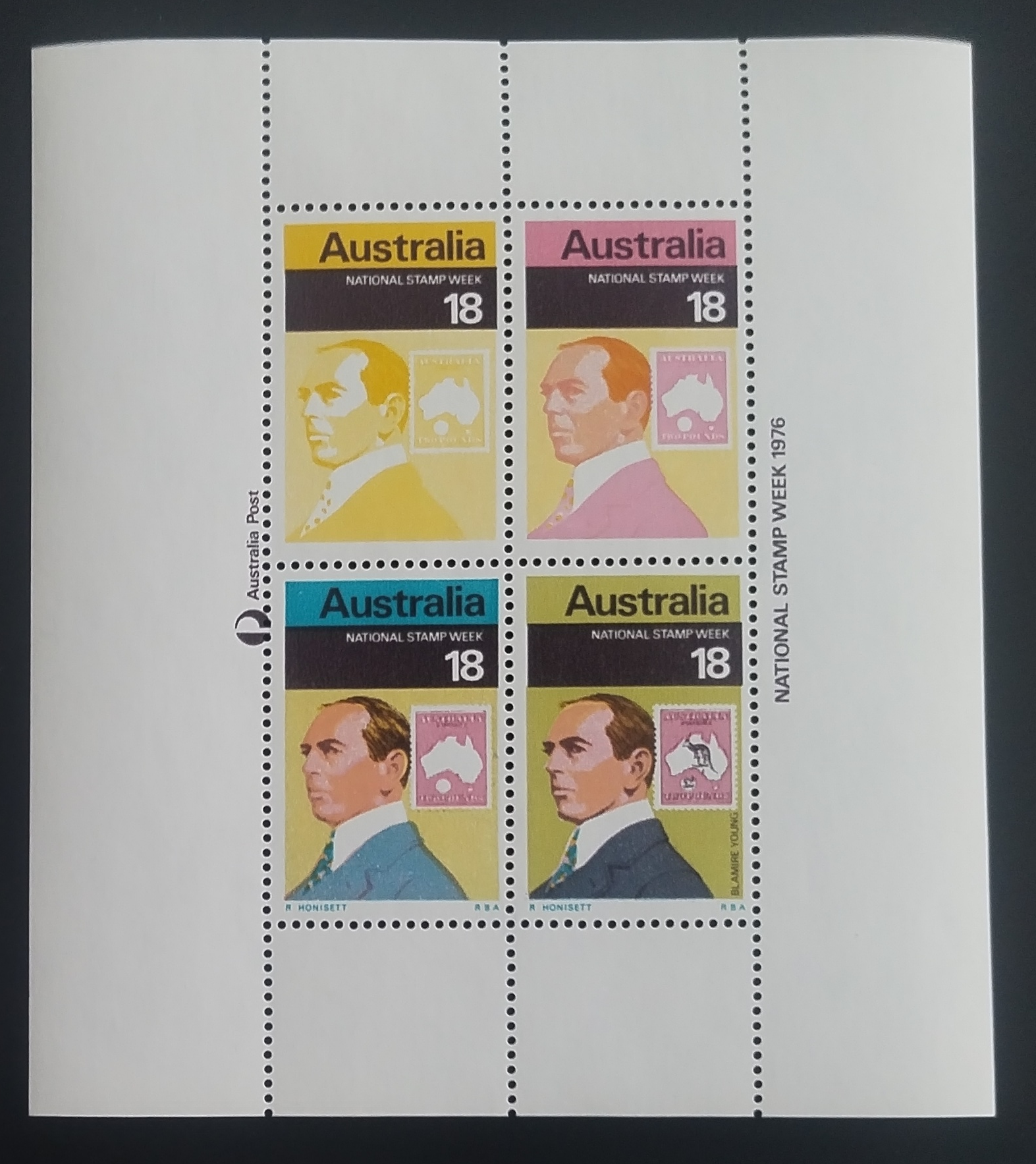 Austrálie 1976 Známky a osobnosti