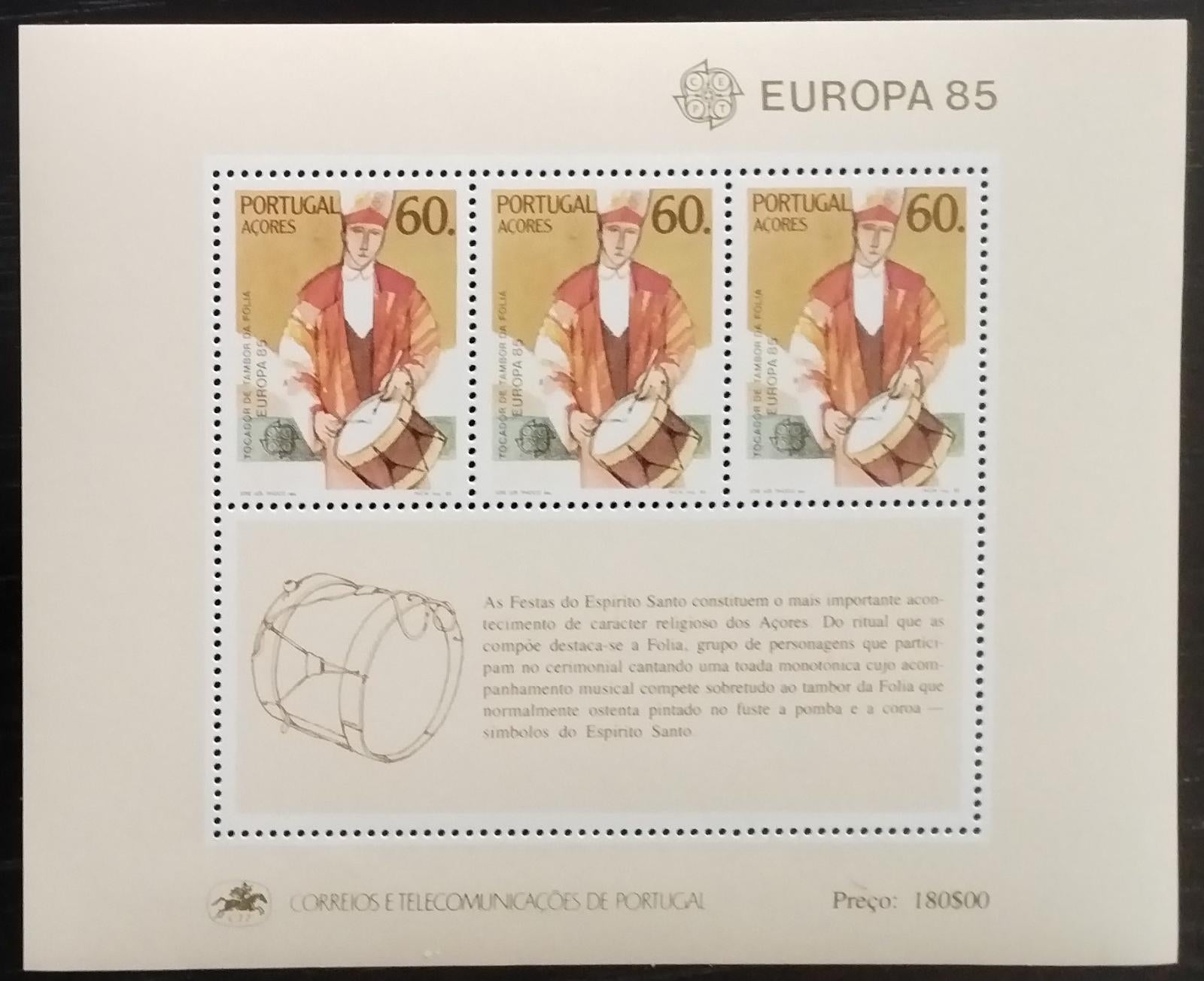 Azory 1985 EUROPA vydání - evropský rok hudby a tradiční nástroje