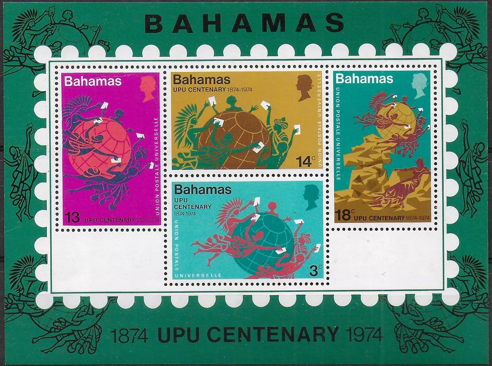 Bahamy 1974 Výročí Světové poštovní unie, UPU