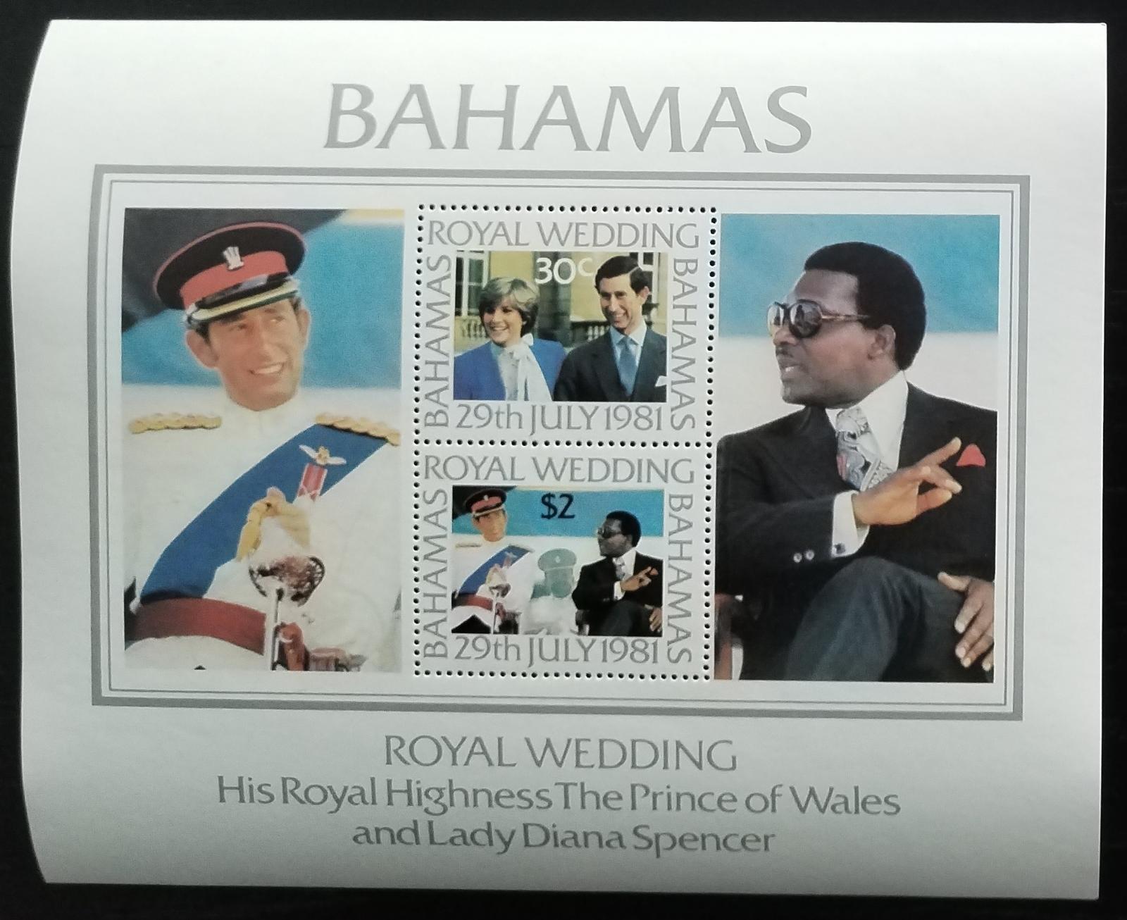 Bahamy 1981 Svatba princezny Diany a krále Karla III.