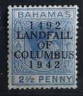 Bahamy 1942 SG166 Výročí objevení Ameriky