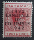 Bahamy 1942 SG165 Výročí objevení Ameriky