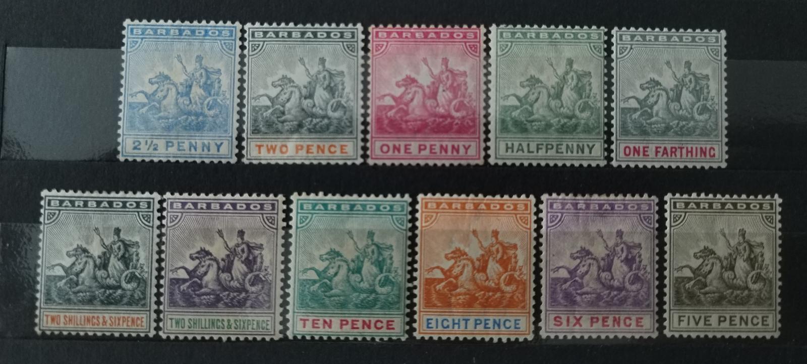 Barbados 1892 250£ Definitiva královny Viktorie - znak kolonie (popis)