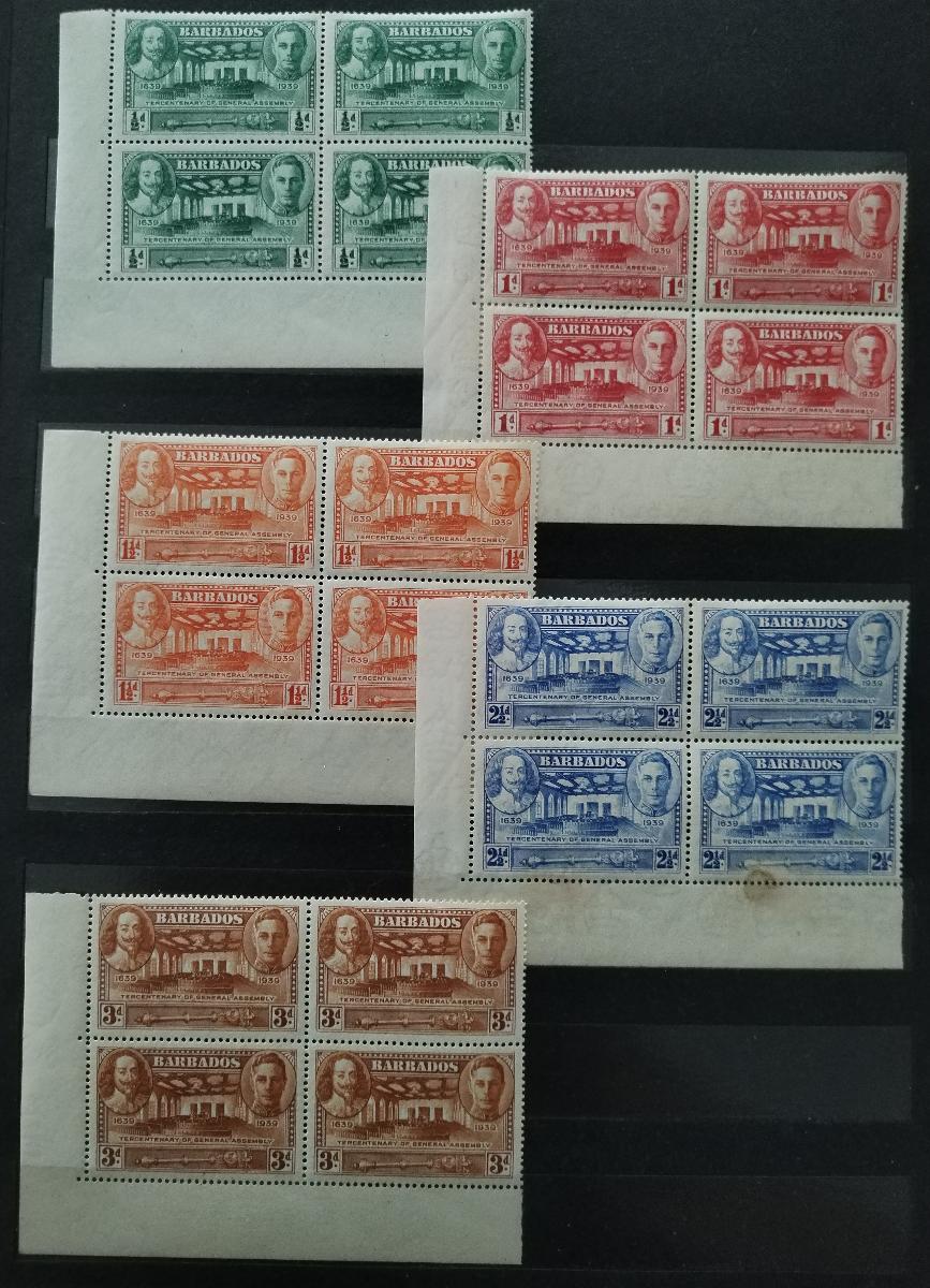 Barbados 1939 +100£ Výročí ostrovního parlamentu v čtyřblocích