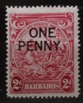 Barbados 1947 Přetisk ONE PENNY