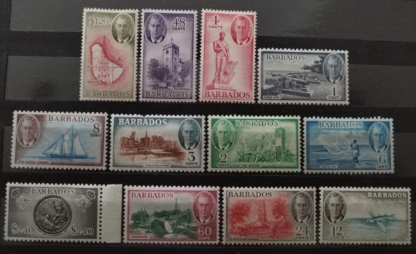 Barbados 1950 55£ Definitiva krále Jiřího VI. s ostrovními výjevy