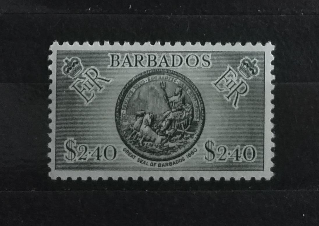 Barbados 1957 8£ Nejvyšší hodnota z definitivy, Erb kolonie