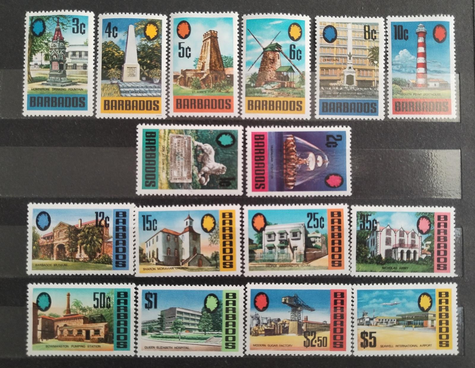 Barbados 1970 Definitiva: Ostrovní budovy a památky