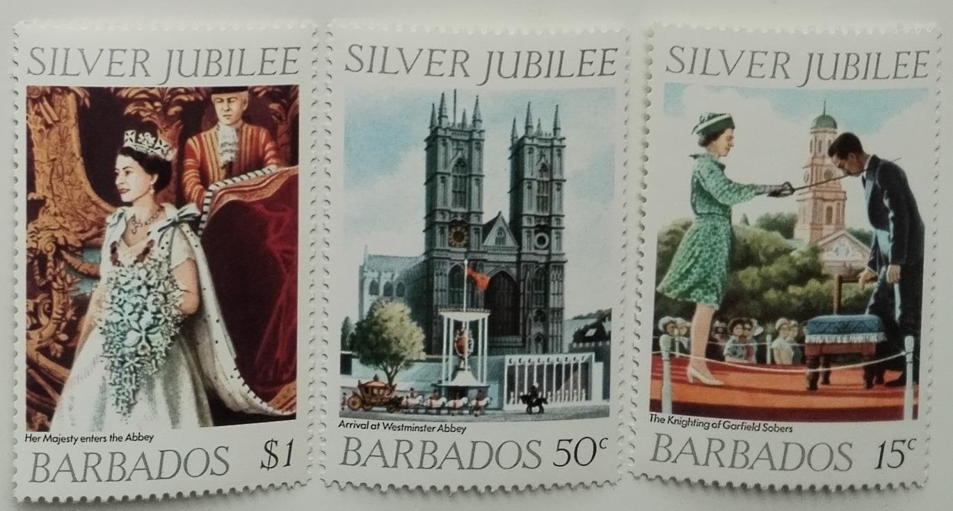 Barbados 1977 Stříbrné výročí vlády královny Alžběty II.