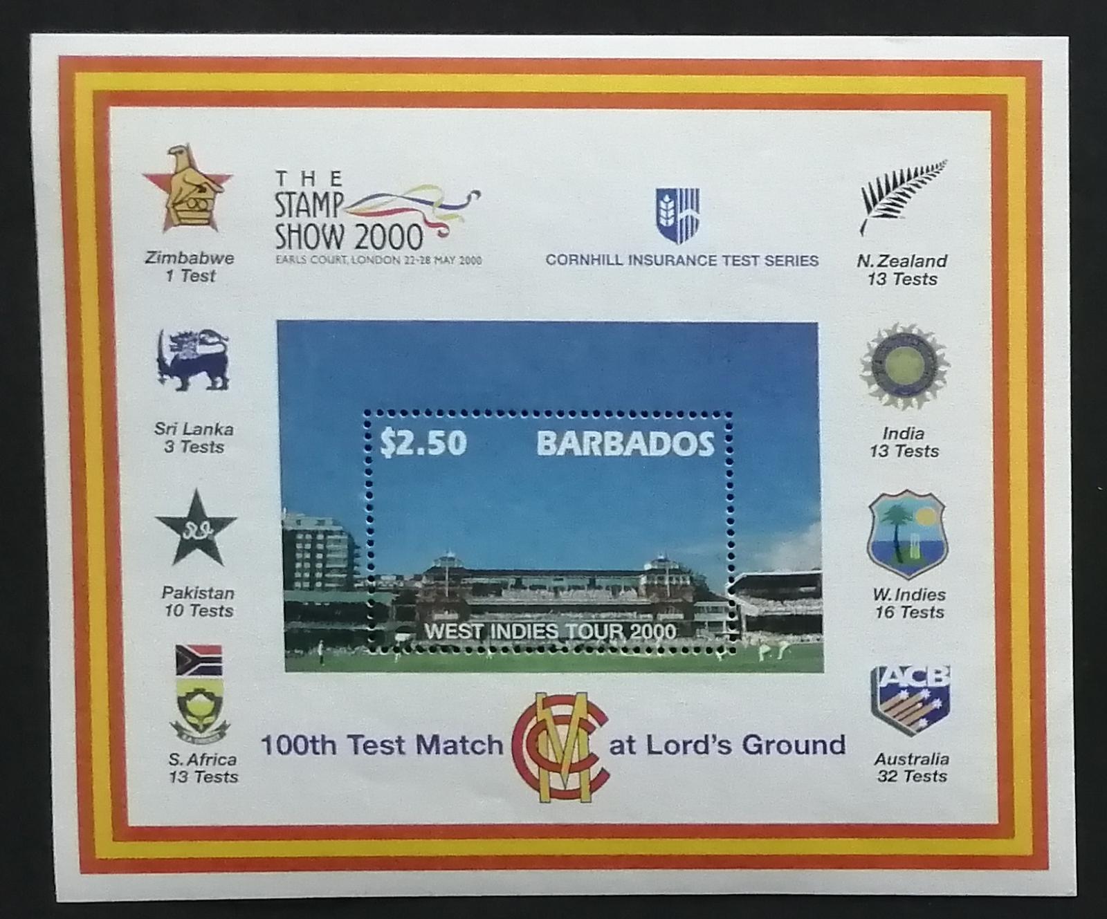 Barbados 2000 4,5€ Kriket a Commonwealth mistrovství, Sport