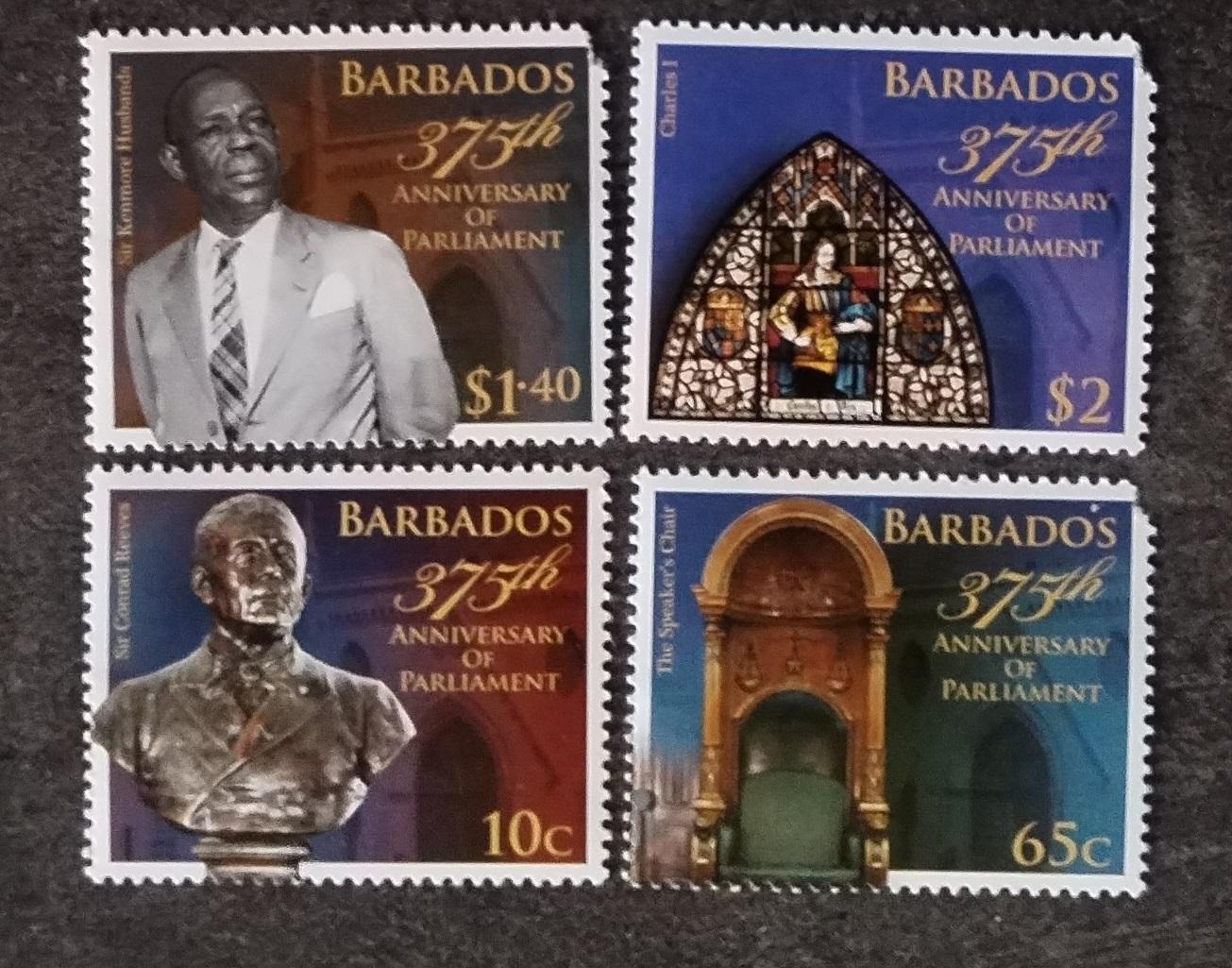 Barbados 2014 5€ 375 ostrovního parlamentu (3z4 vady - rožky)