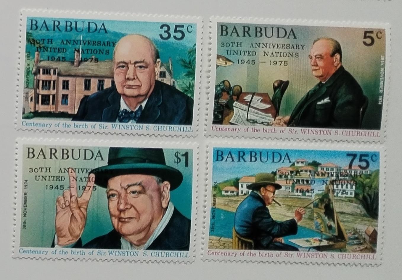 Barbuda 1975 Přetisky výročí OSN
