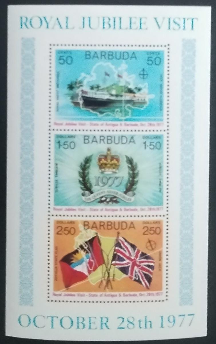 Barbuda 1977 Návštěva královny v Karibiku, Vlajky a lodě