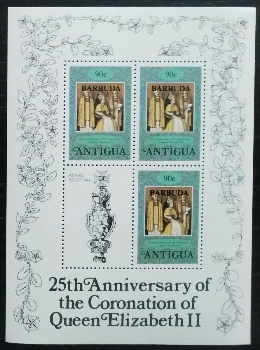 Barbuda 1978 Výročí korunovace královny Alžběty II.