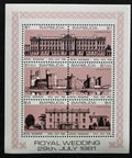 Barbuda 1981 Svatba princezny Diany a krále Karla III. & Paláce