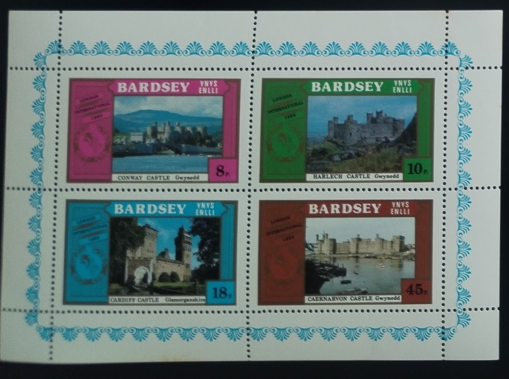 Bardsey 1980 Výstava známky LONDON a britské hrady