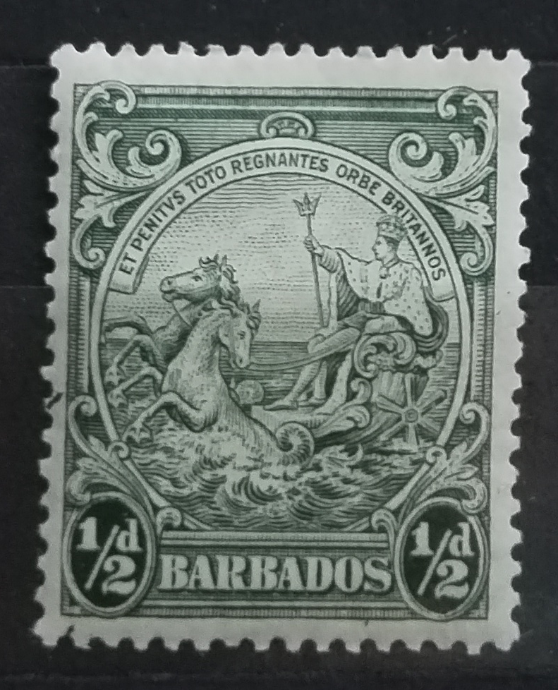 Barbados 1938 SG248 P13.5 Coat of arms of the colony