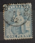 Barbados 1876 SG73 Sitting Britannia 2