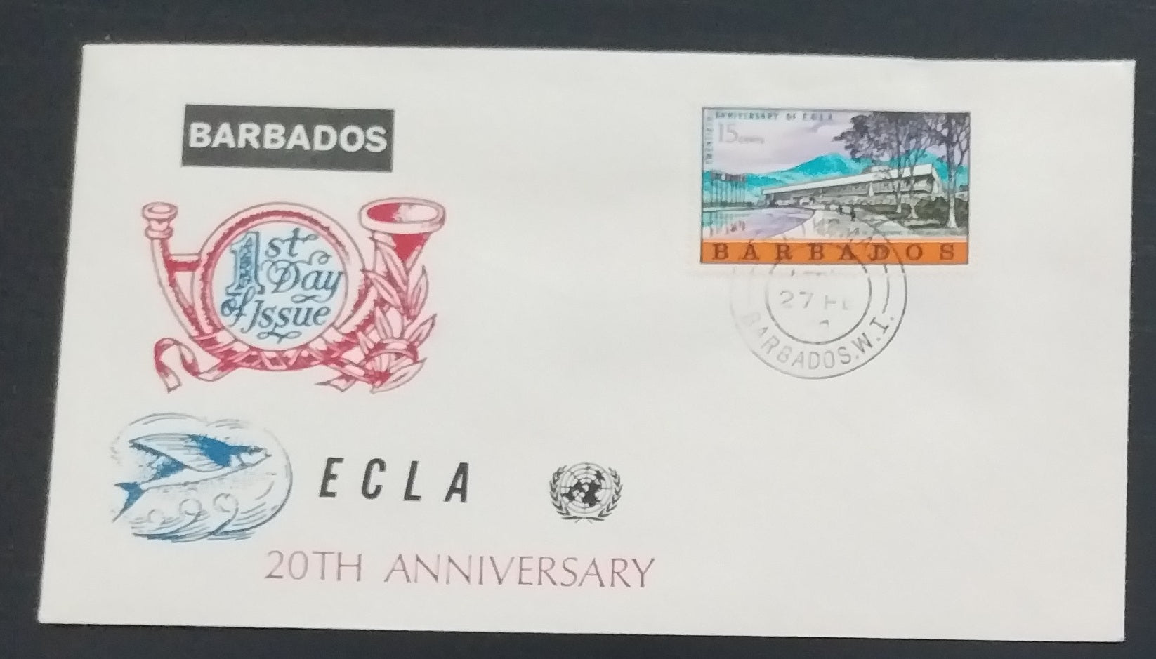 Barbados 1968 FDC - Výročí ECLA