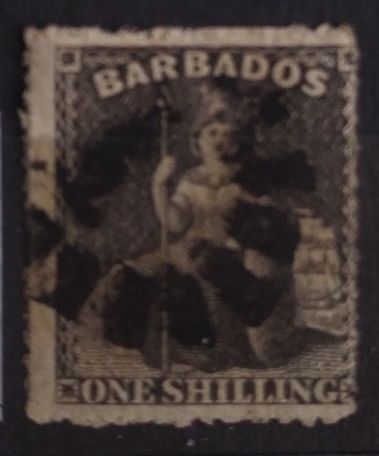Barbados 1863 SG34 11£ Sitting Britannia 1