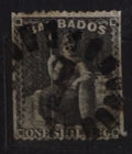 Barbados 1866 SG35 11£ Sitting Britannia (black)