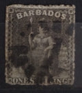 Barbados 1866 SG35 11£ Sitting Britannia 3
