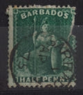 Barbados 1874 SG65 18£ Sitting Britannia (spacefiller)