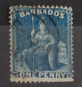 Barbados 1874 SG66 Sitting Britannia 2