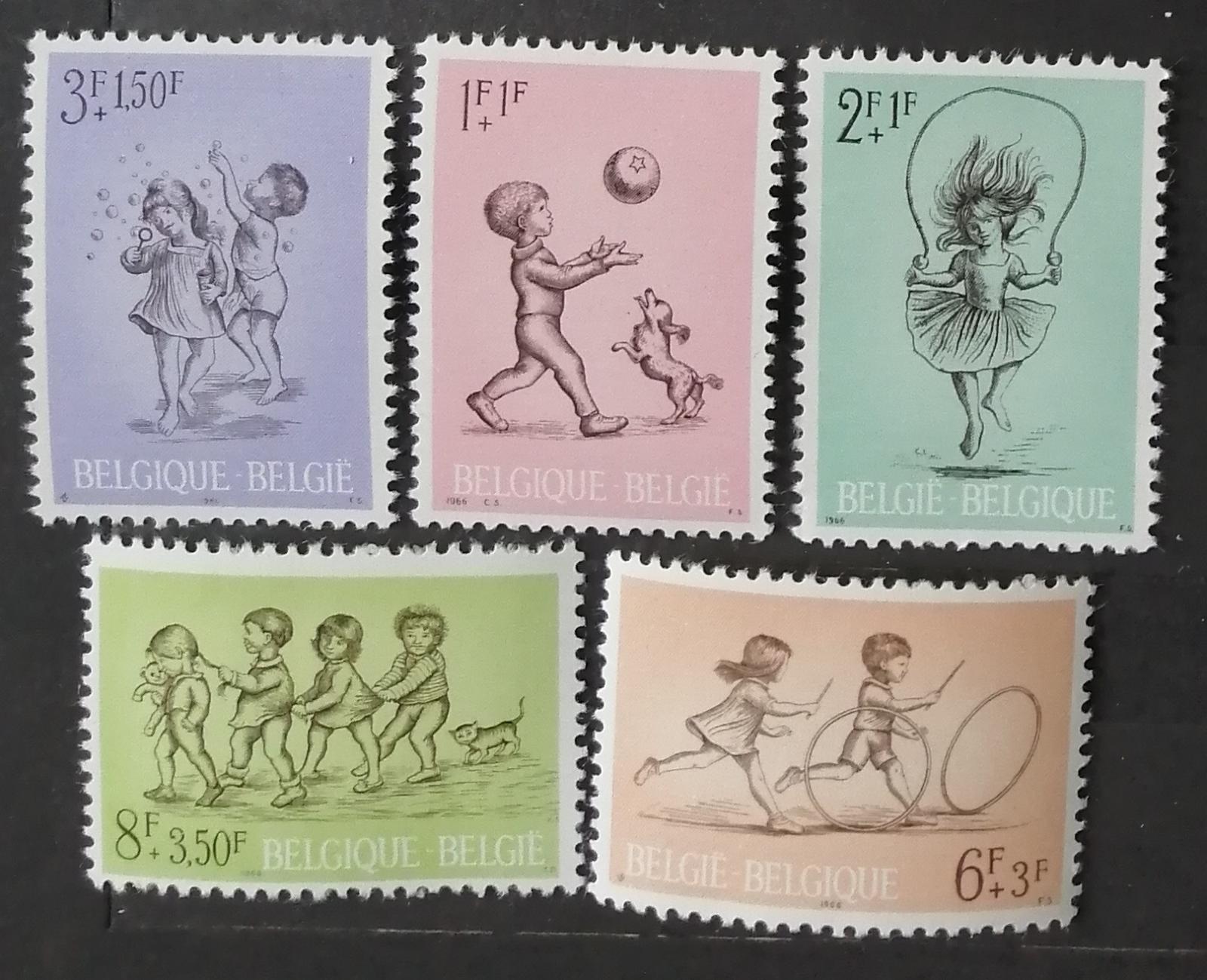 Belgie 1966 Mi.1456-0 Solidarita a charita, Dětské hry, Sport