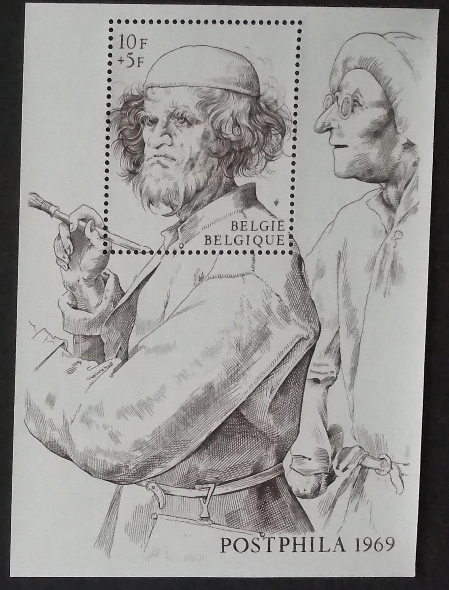 Belgie 1969 Bl.39 Výstava známek, umění a tisk