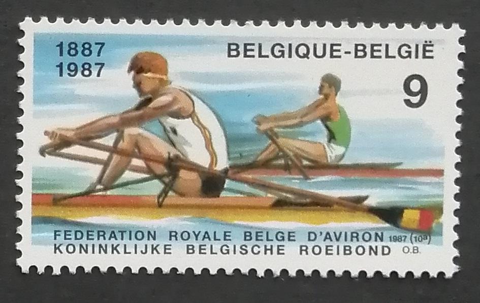 Belgie 1987 Mi.2311 1€ Století veslařství, vodní sporty, nekompl.