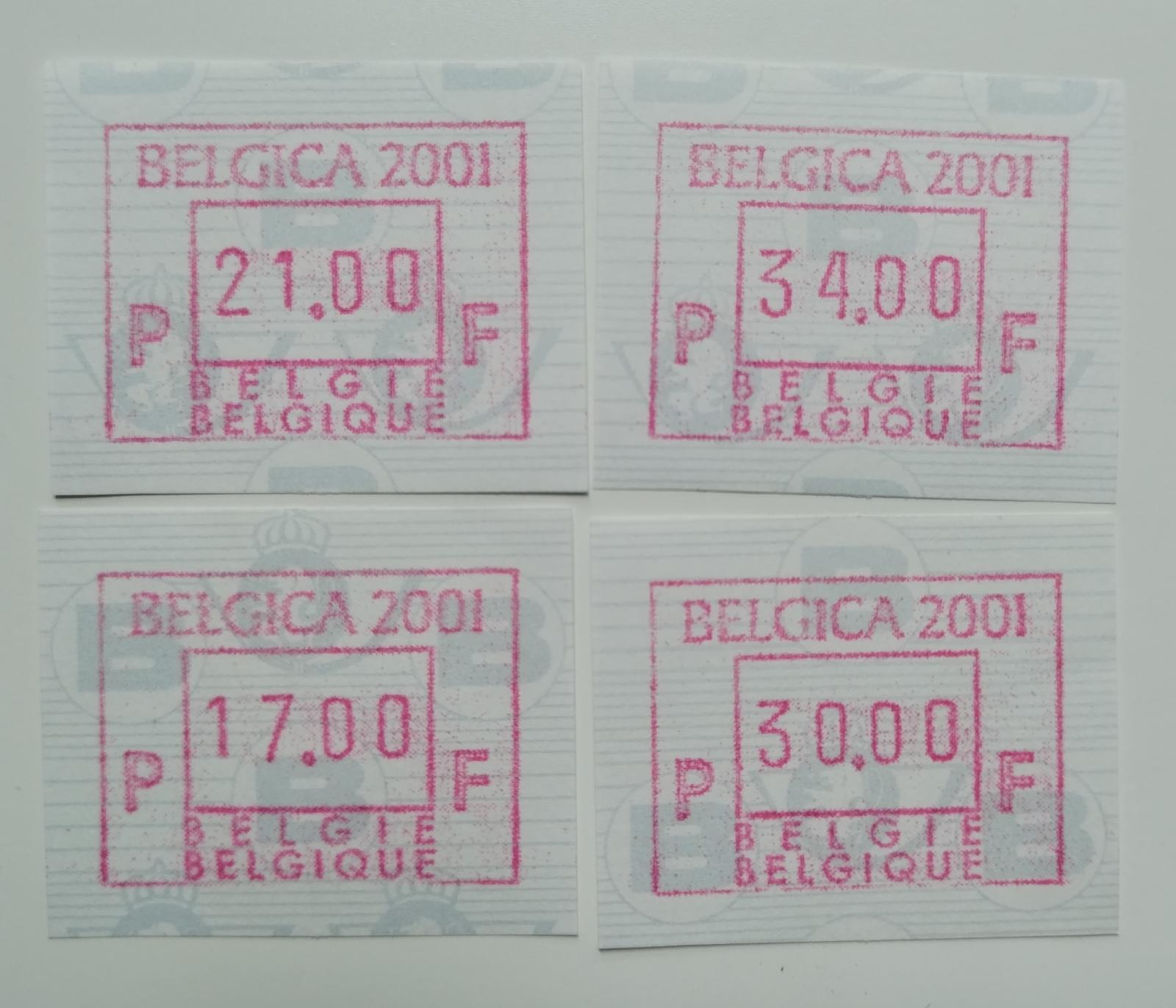 Belgie 2001 Mi.45 8€ Automatové známky - Výstava BELGICA