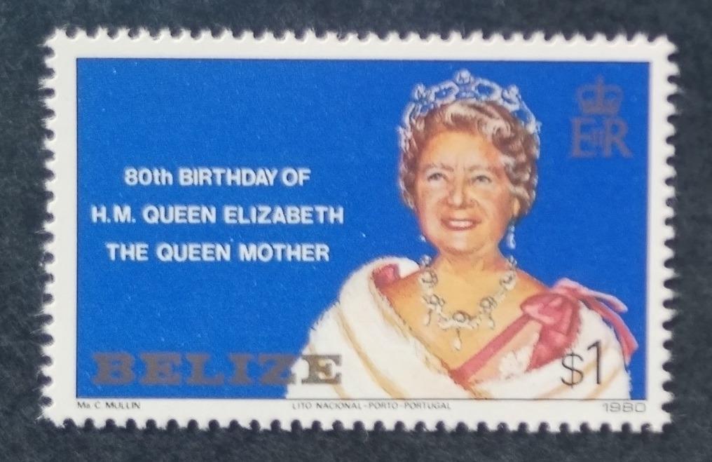 Belize 1980 Narozeniny královny matky