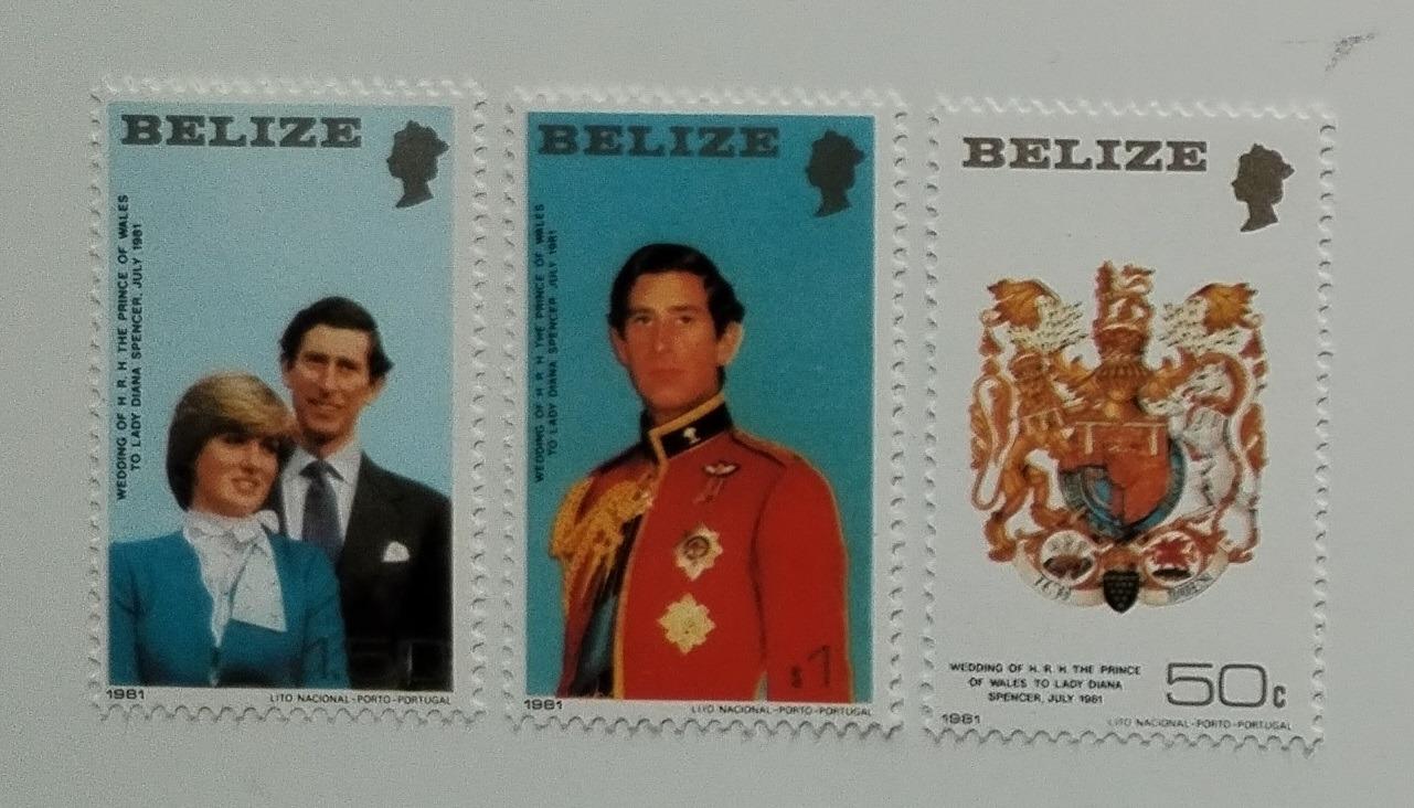 Belize 1981 Svatba princezny Diany a krále Karla III.