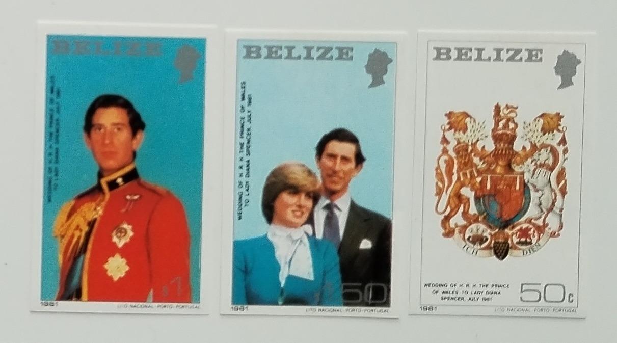 Belize 1981 Svatba princezny Diany a krále Karla III. sříhané