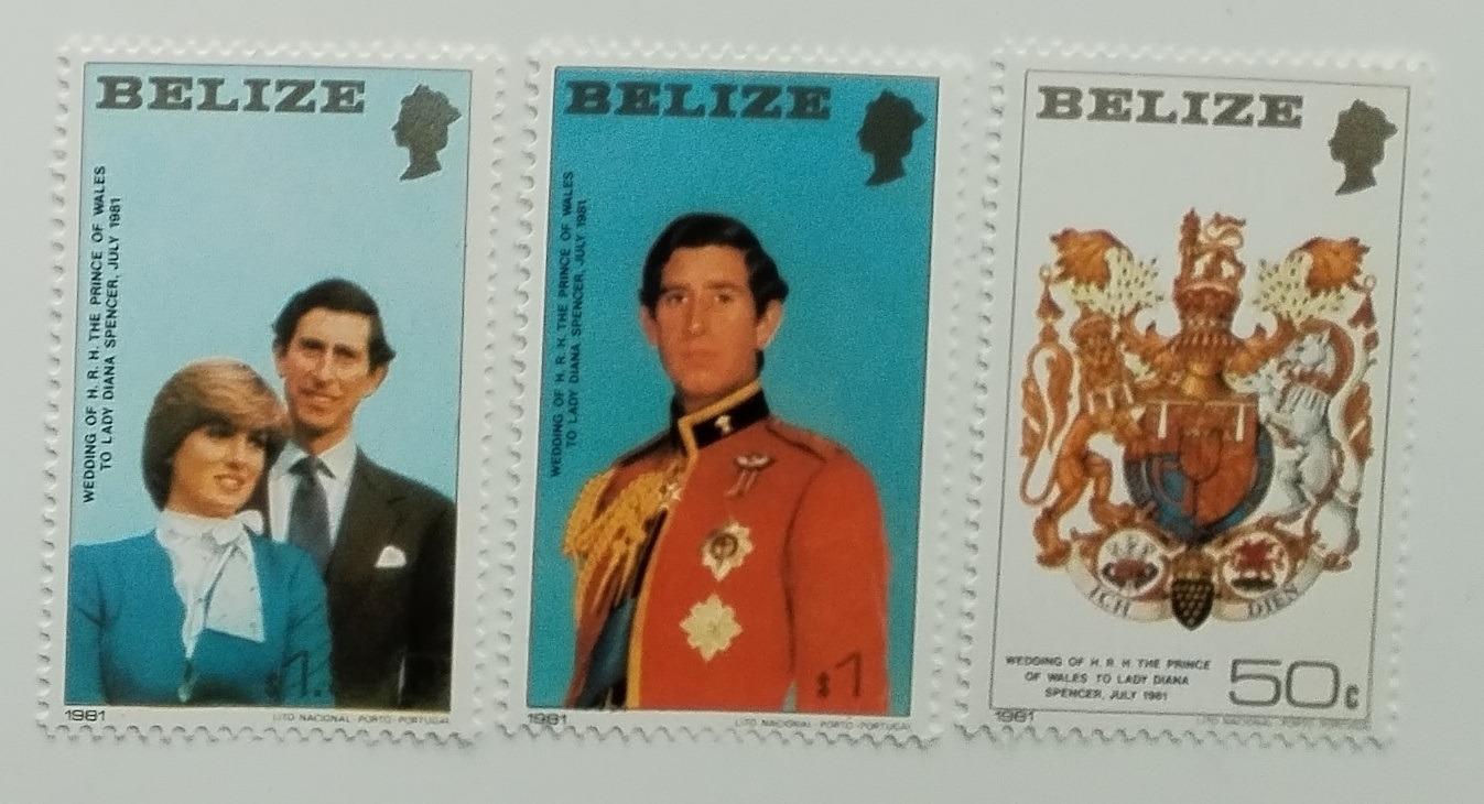 Belize 1981 Svatba princezny Diany a krále Karla III. z bloku