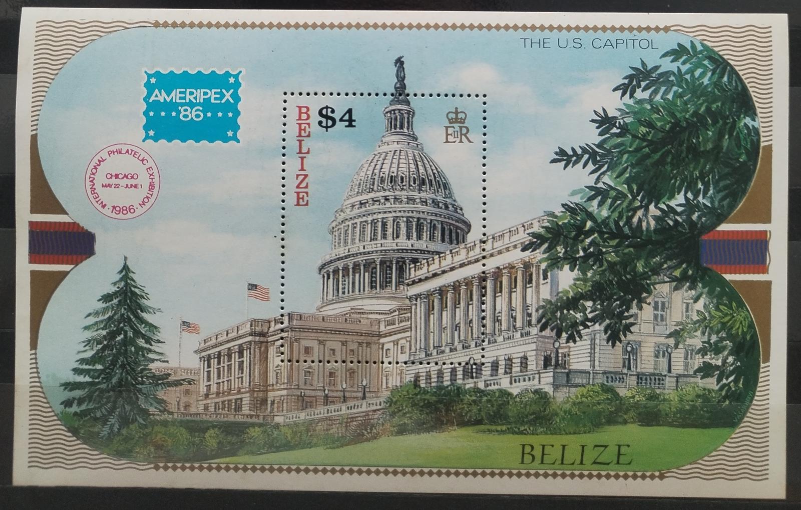 Belize 1986 Výstava AMERIPEX, Kapitol