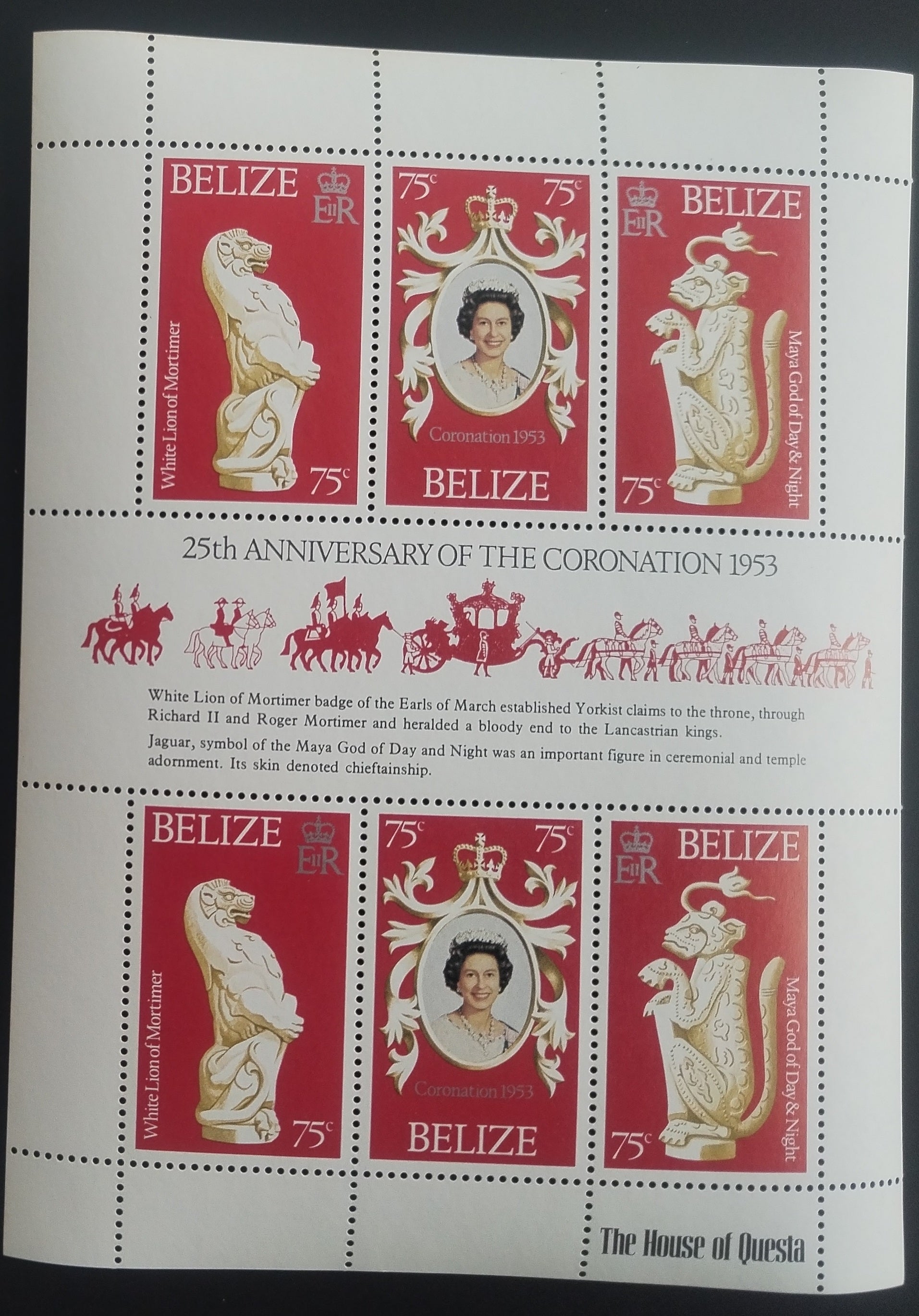 Belize 1978 Výročí korunovace královny