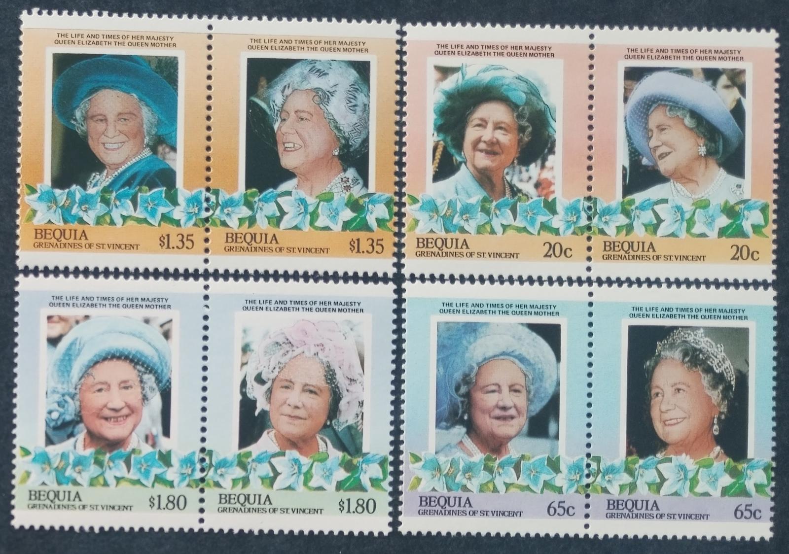 Bequia 1985 Narozeniny královny matky