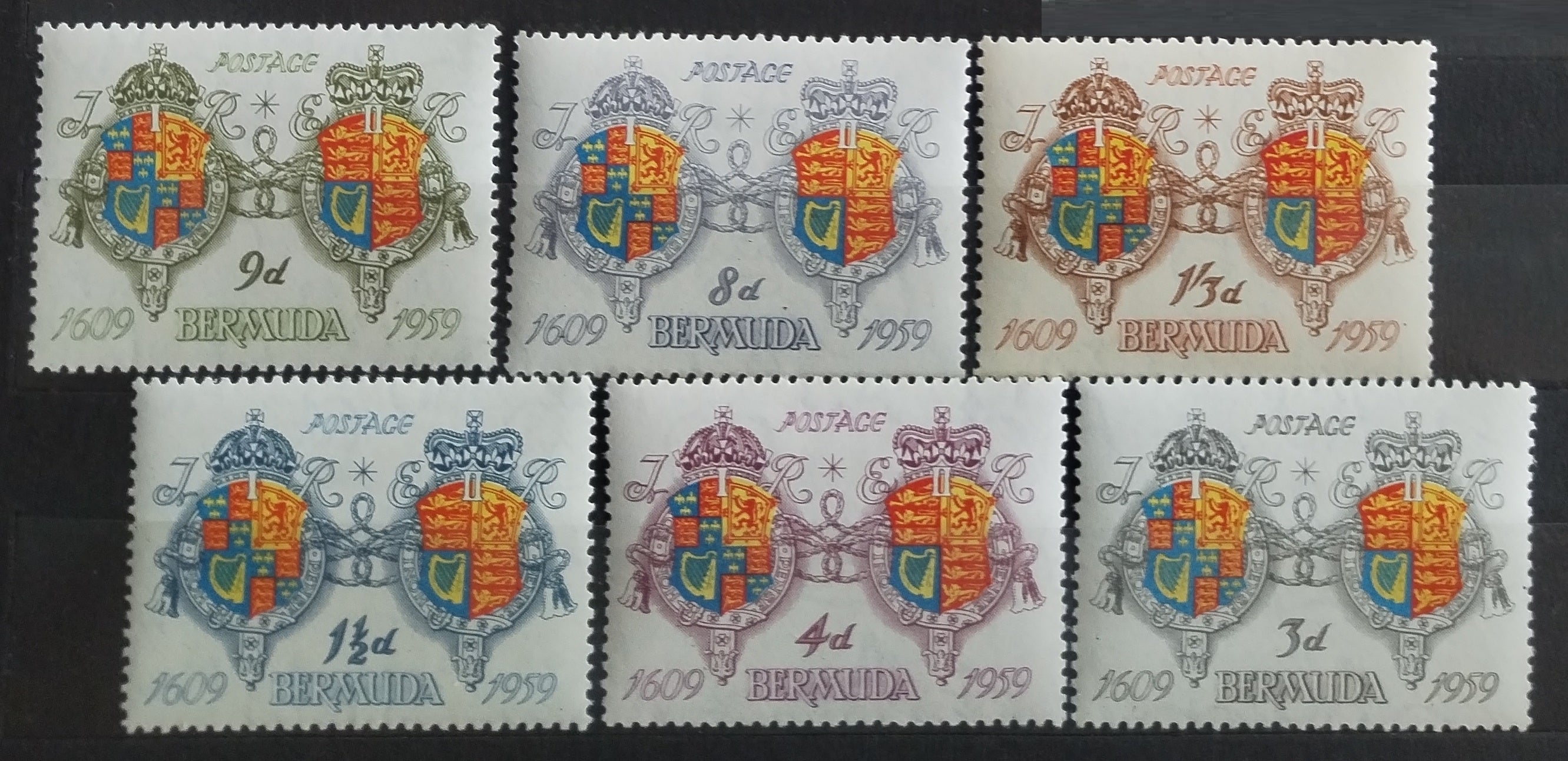 Bermudy 1959 Výročí kolonie, Erby