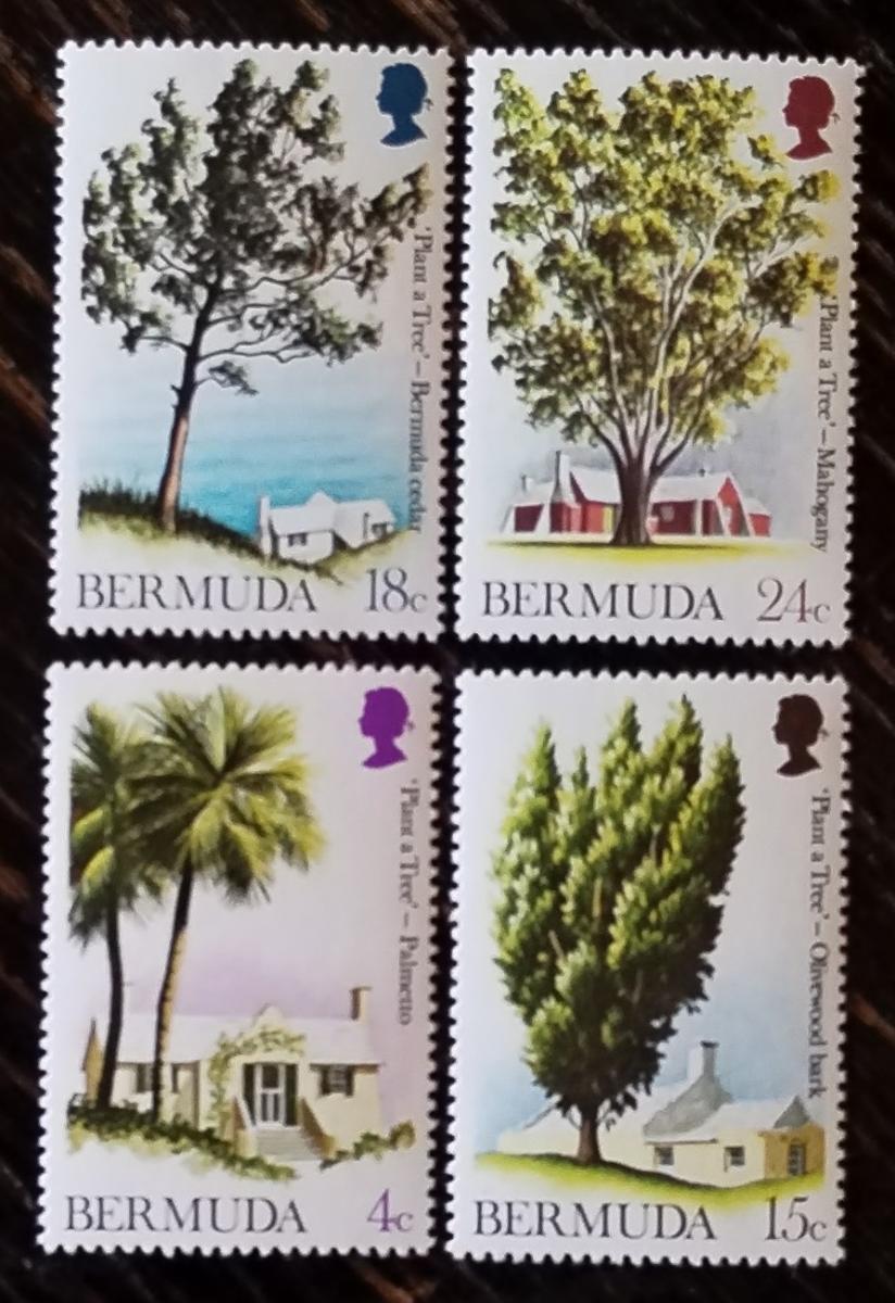 Bermudy 1973 5€ Rok stromů, Flora ostrova