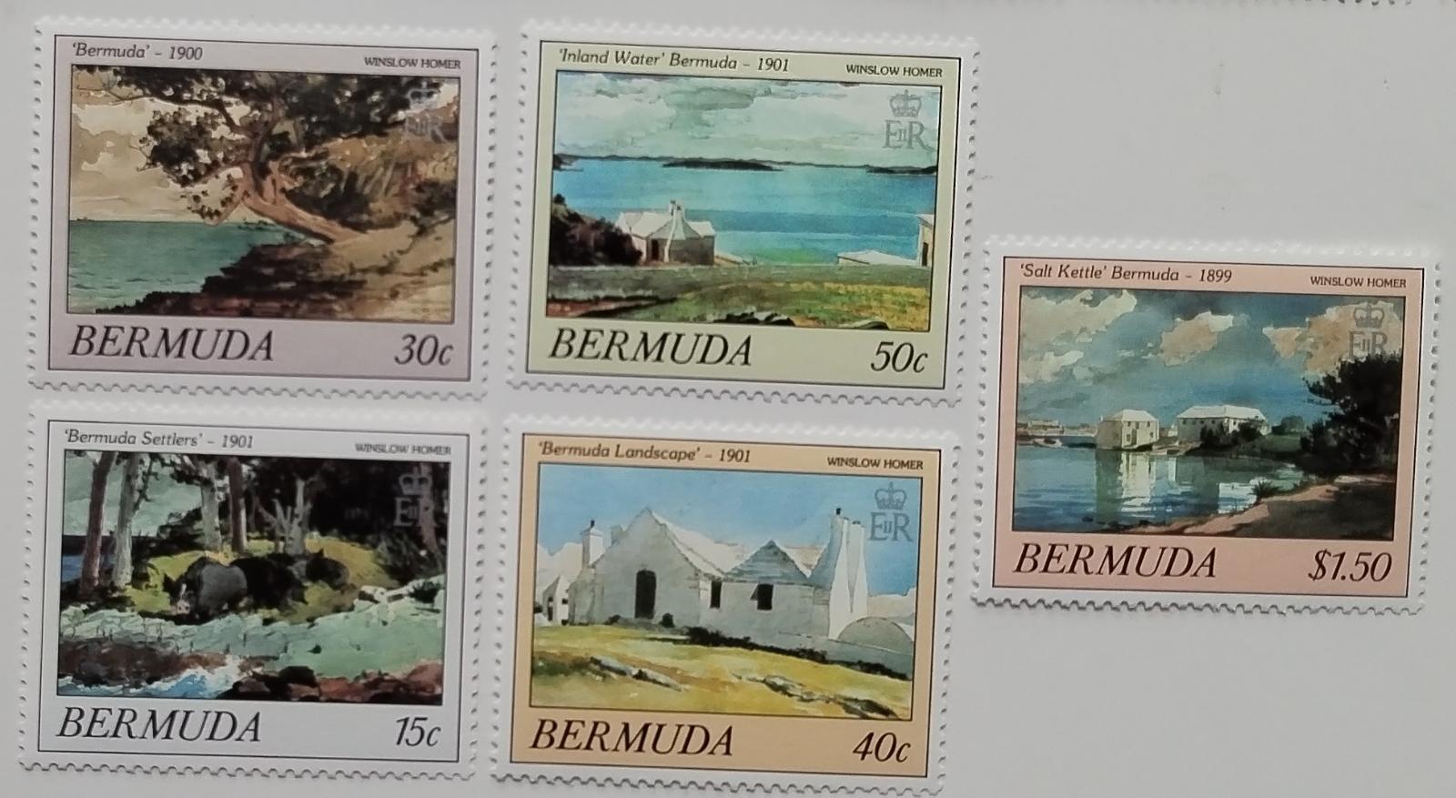 Bermudy 1987 12€ Ostrovní výjevy a obrazy, Umění