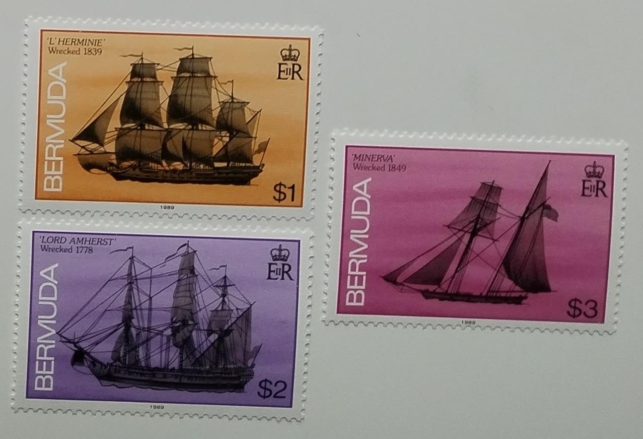 Bermudy 1989 12€ Dotisky definitivy - slavné lodě a vraky (Michel II.)