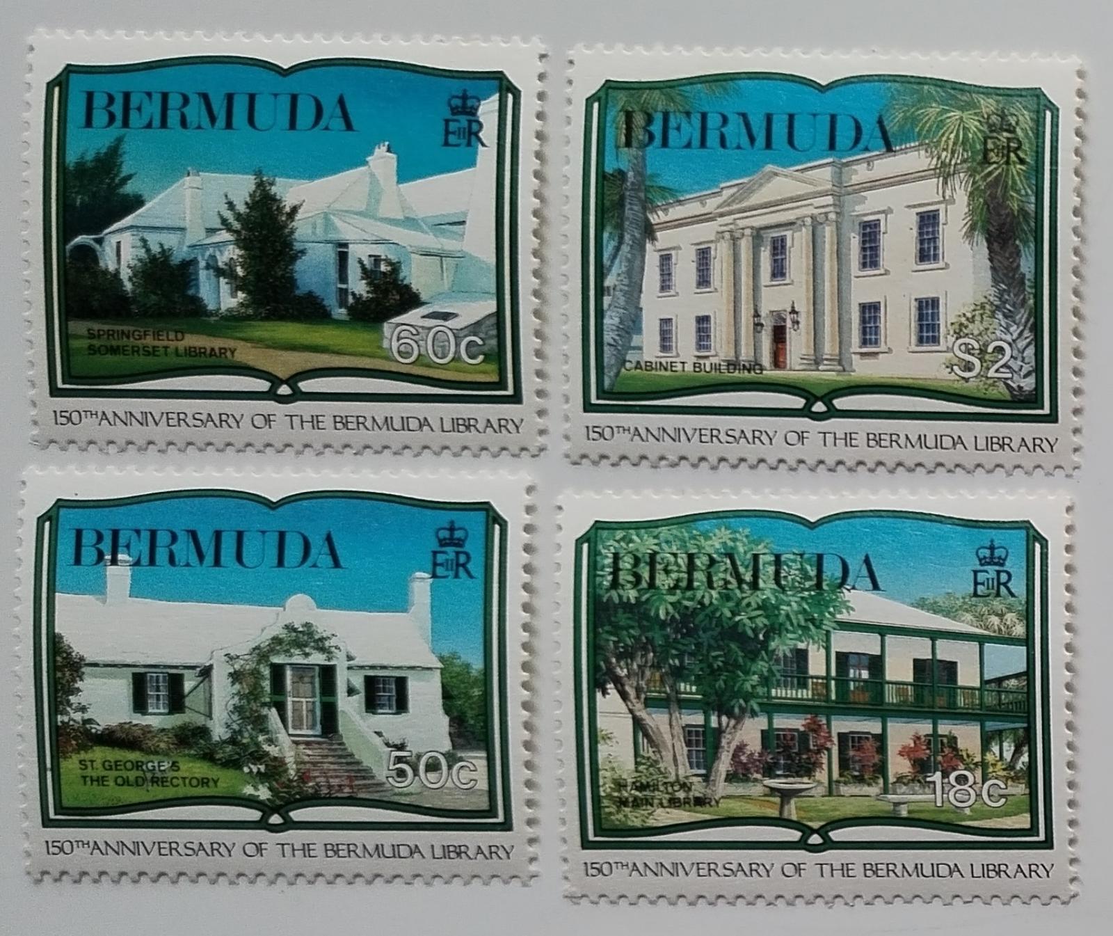 Bermudy 1989 8€ 150 let ostrovní národní knihovny, Stavby